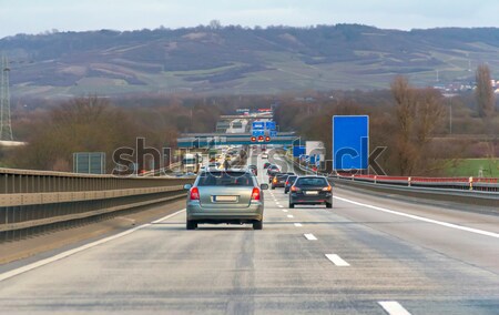 Autobahn Landschaft südlich Deutschland Straße Sommer Stock foto © prill