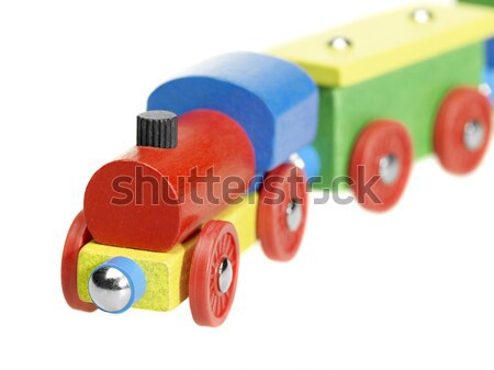 Stock photo: colorful wooden toy train