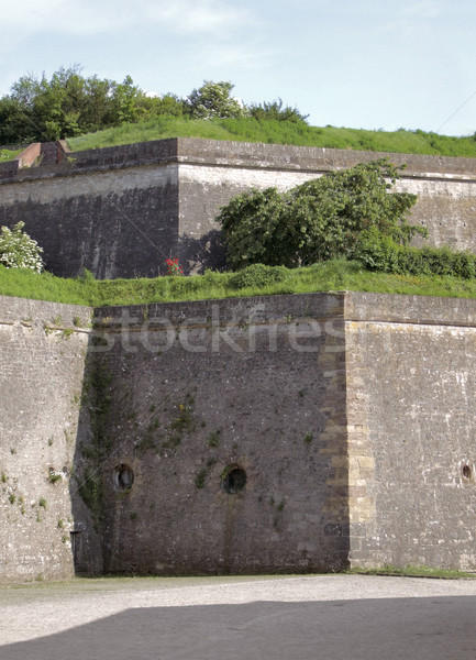 Történelmi kő falak erőd biztonság kastély Stock fotó © prill