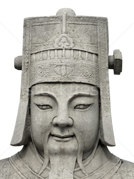 Kő harcos részlet történelmi kínai szobor Stock fotó © prill