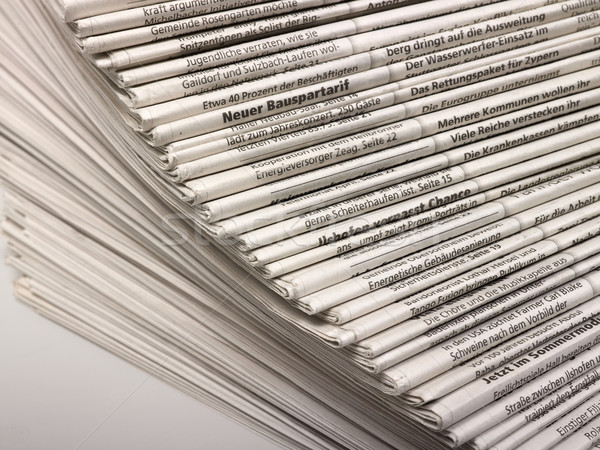 Stock photo: lots of newspapers