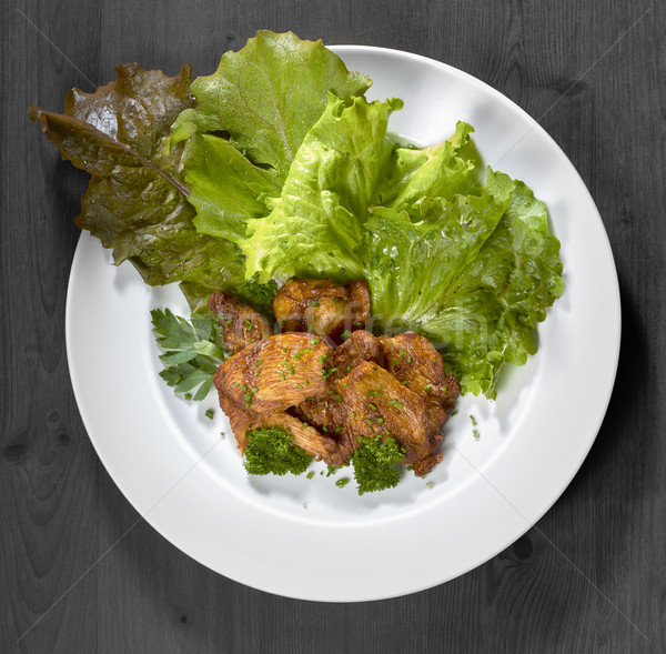 Poulet plat fraîches vert salade [[stock_photo]] © prill