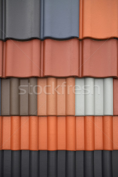 Dachu Płytka full frame streszczenie wzór architektury Zdjęcia stock © prill