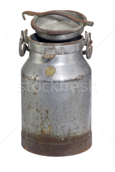 Stock photo: rusty nostalgic milk can