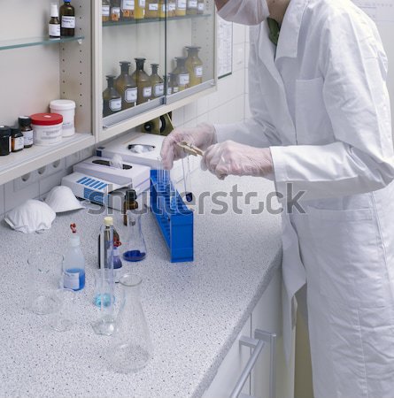 實驗室 女子 工作的 醫生 實驗室 技術 商業照片 © prill