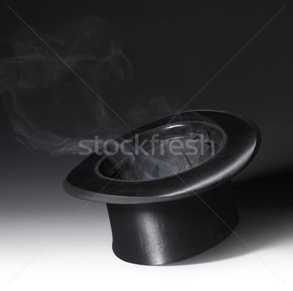 Magia seis cenário preto topo fumar Foto stock © prill
