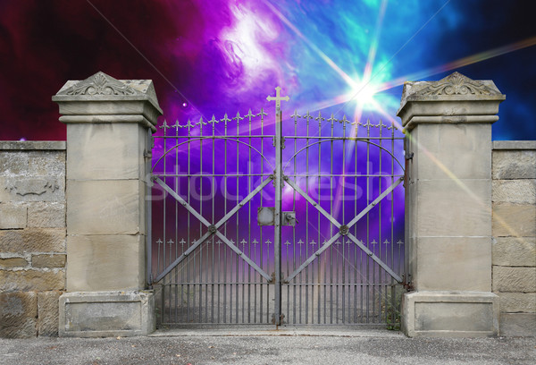 wrought-iron gate Stock photo © prill