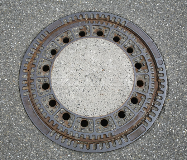 round manhole cover Stock photo © prill