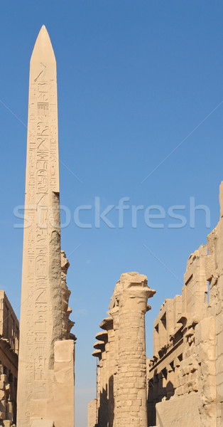 obelisk at Precinct of Amun-Re in Egypt Stock photo © prill