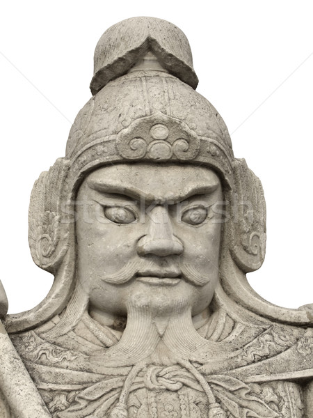Stein Krieger Detail chinesisch Skulptur Stock foto © prill