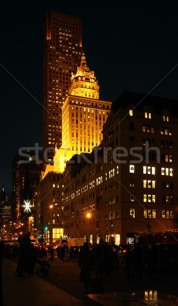 New York street scenery at night Stock photo © prill