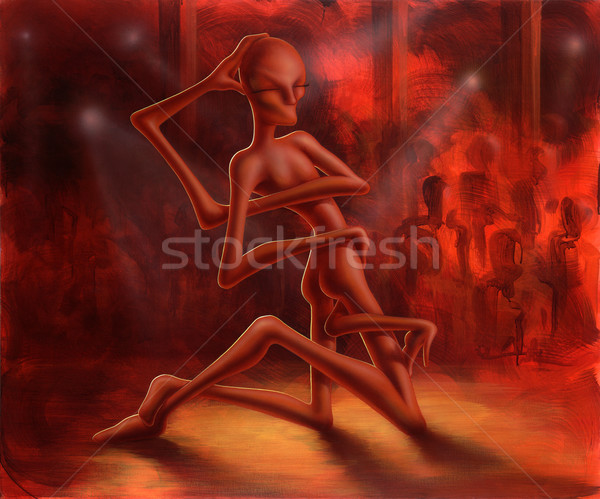 Stock photo: alien on stage