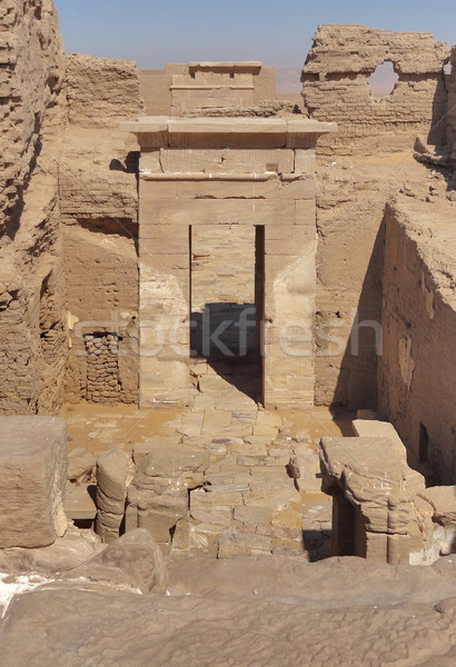 Ruínas arqueológico oásis Egito construção Foto stock © prill