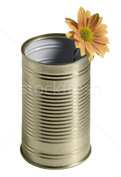 tin can and flower Stock photo © prill
