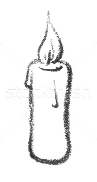 Bougie signe communication croquis accent simple Photo stock © prill