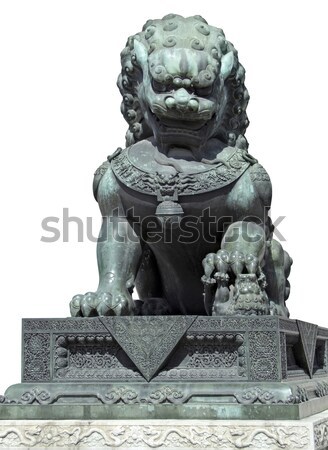 Stock photo: Chinese Lion sculpture