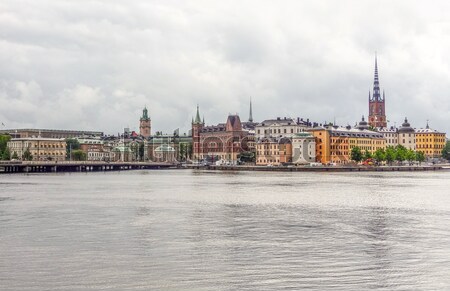 Stockholm városkép épület utazás sziluett építészet Stock fotó © prill