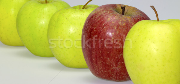 Stock photo: apples in a row