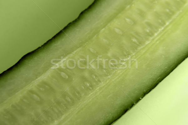 Stock photo: sliced cucumber detail