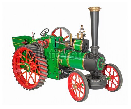 nostalgic toy tractor with plowshare Stock photo © prill