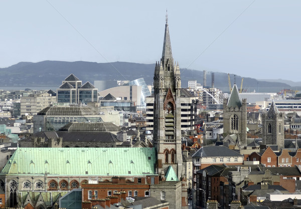 Dublin Irland Ansicht Stadt Kirche Stock foto © prill