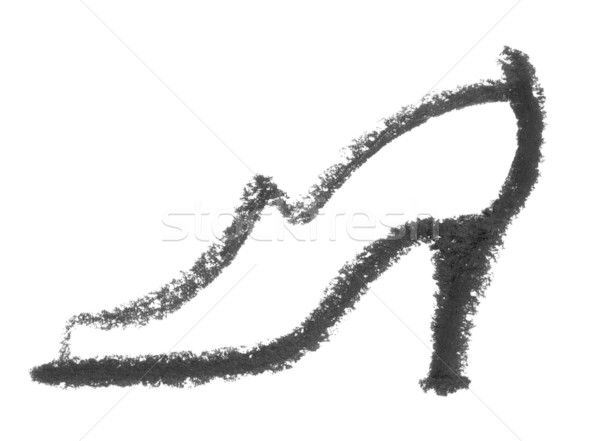 sketched ladys shoe Stock photo © prill