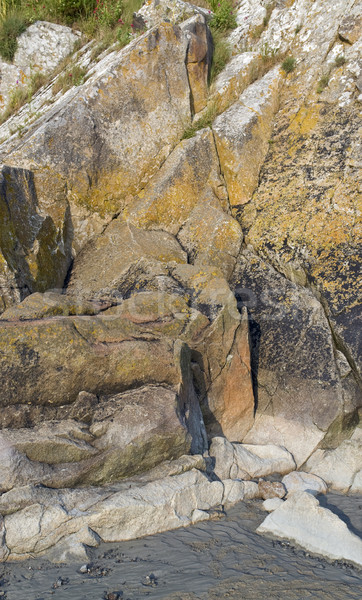 rock formation near Mont Saint Michel Abbey Stock photo © prill