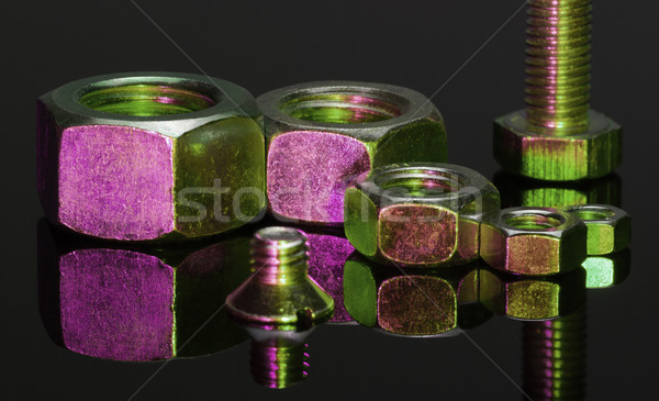 illuminated screw and nuts Stock photo © prill