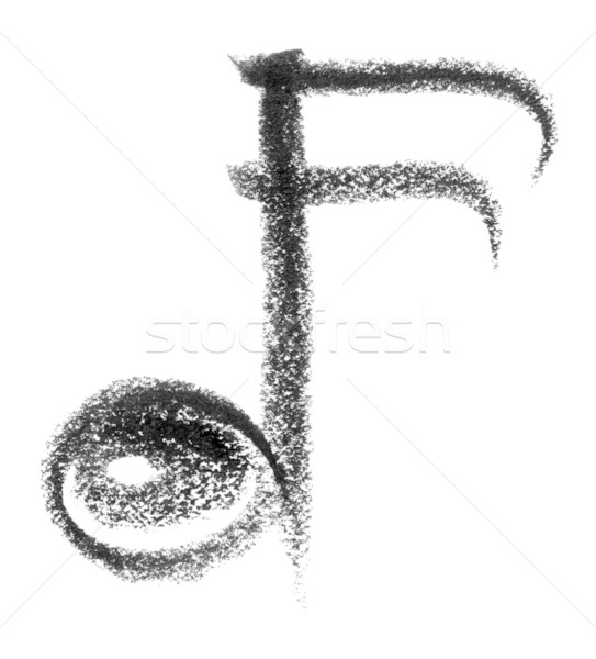 musical note sketch Stock photo © prill