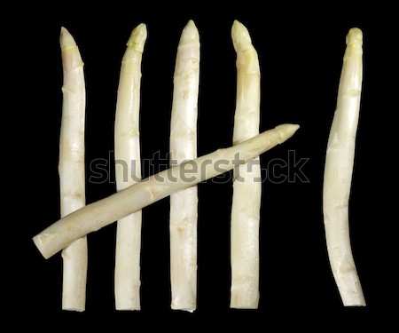 Espargos branco vegetal preto de volta planta Foto stock © prill