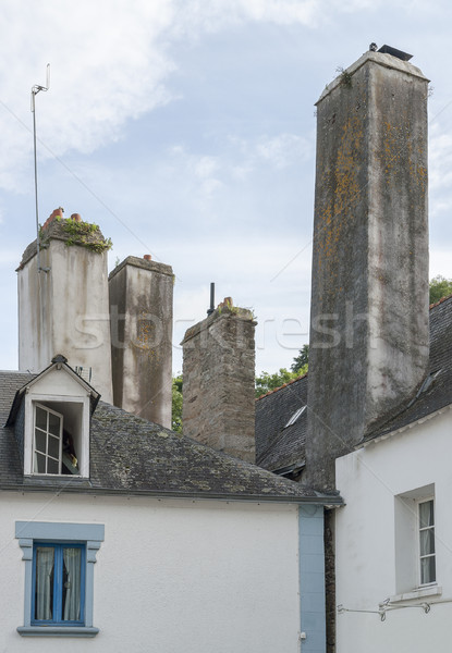 chimneys at Pont-Aven in Brittany Stock photo © prill