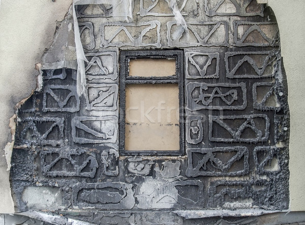 burnt house detail Stock photo © prill