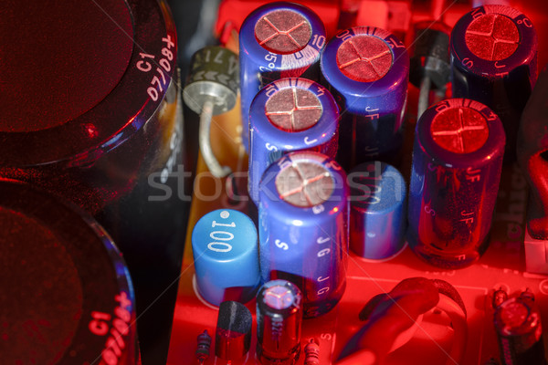 colorful illuminated electronics closeup Stock photo © prill