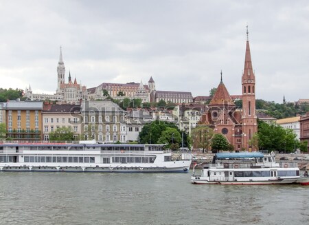 Stok fotoğraf: Stockholm · bulutlar · Bina · seyahat · gemi