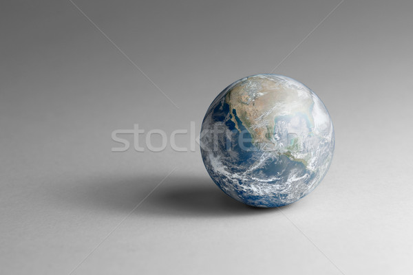 Foto stock: Globo · bola · virtual · cinza · de · volta · luz