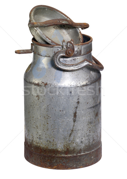 rusty nostalgic milk can Stock photo © prill