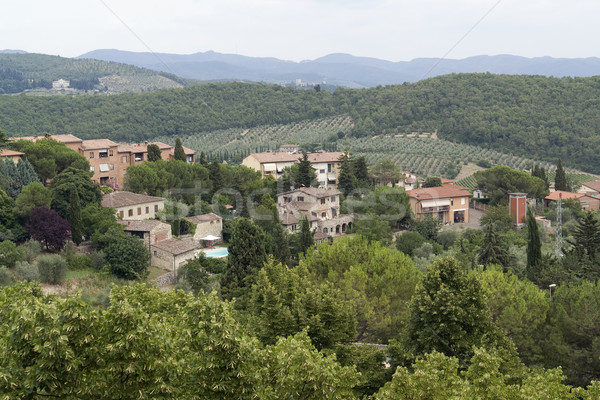 Paysages autour petite ville région Toscane Italie [[stock_photo]] © prill