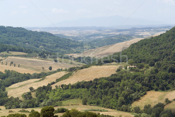 Toskana Landschaft Panorama Landschaft Region Italien Stock foto © prill