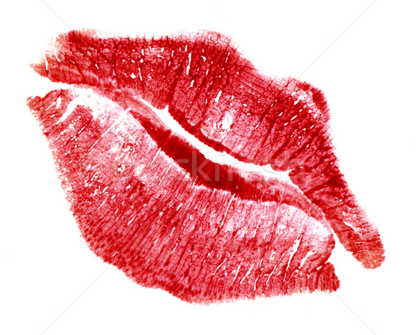 Doskonały kiss czerwony biały powrót miłości Zdjęcia stock © prill