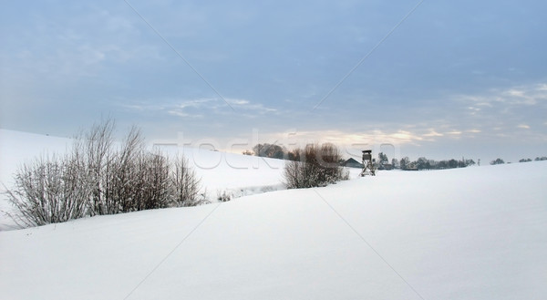 rural winter scenery in Hohenlohe Stock photo © prill