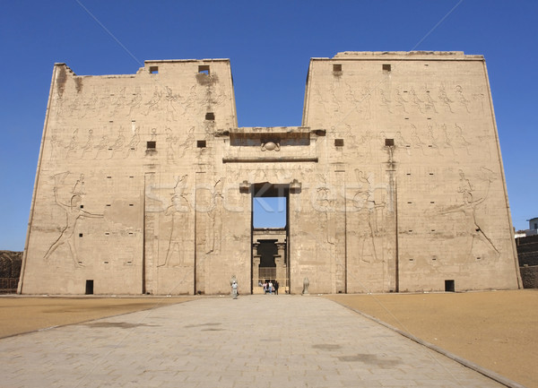 Templom ősi Egyiptom Afrika napos művészet Stock fotó © prill