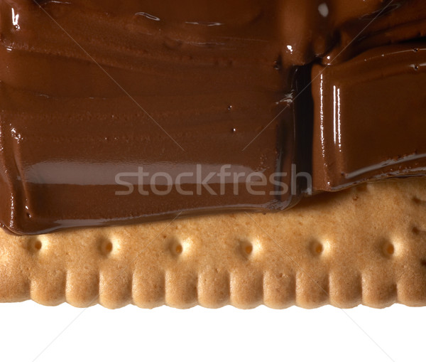 melting chocolate on shortbread Stock photo © prill
