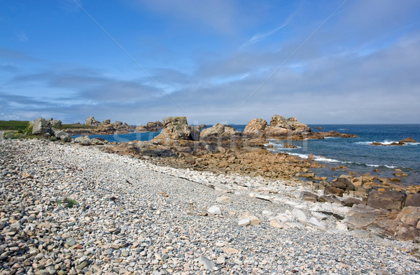 Pembe granit sahil yaz manzara plaj Stok fotoğraf © prill