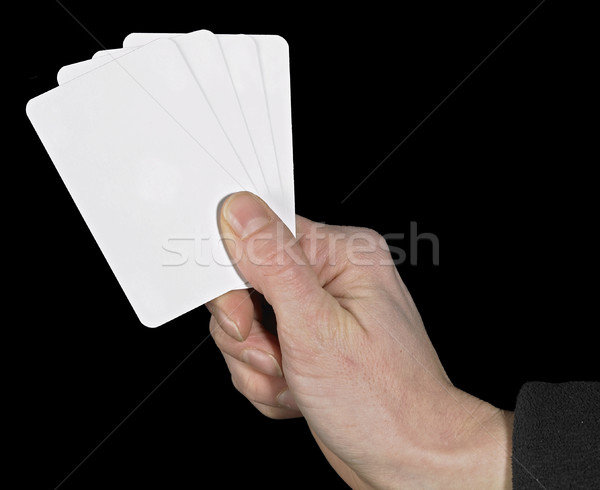 hand and spread cards Stock photo © prill