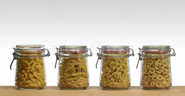 jars with italian pasta Stock photo © prill
