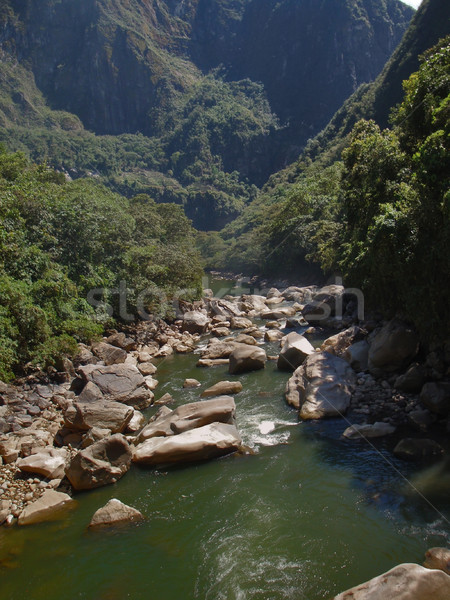Dekoracje około Machu Picchu rzeki starożytnych miasta Zdjęcia stock © prill