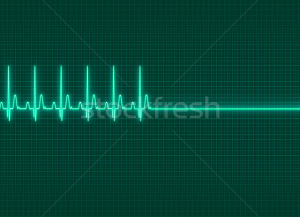 Ilustracja ciemne ekranu medycznych zielone muzyka Zdjęcia stock © prill