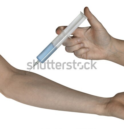 Intraveneus injectie medische tonen hand arm Stockfoto © prill