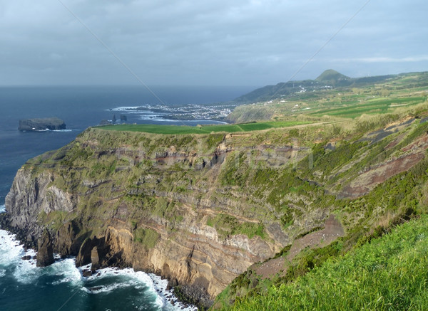 rocky coastal scenery at the Azores Stock photo © prill