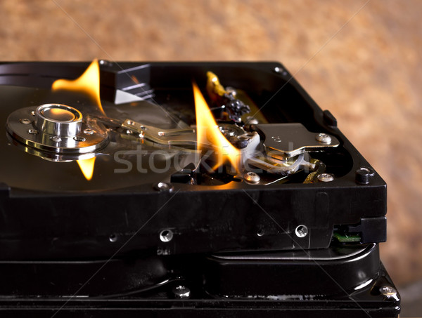 burning hard disks Stock photo © prill
